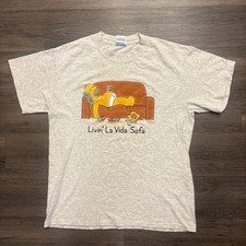 Vintage Y2ks The Simpsons Shirt Adult Sz L Livin La Vida Sofa Homer Simpson