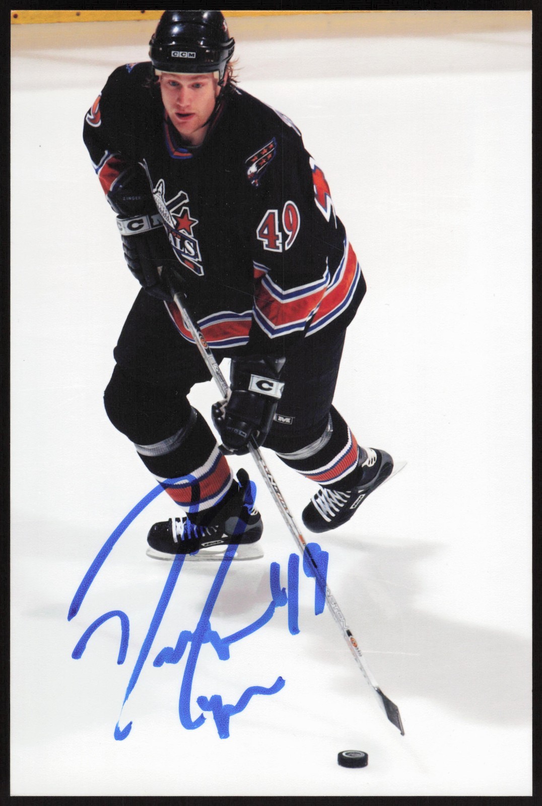 Dwayne Zinger Autographed 4x6 Color Photo Washington Capitals #49 Last ...
