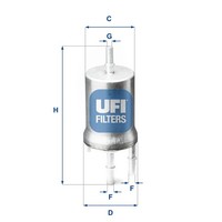 UFI Kraftstofffilter 31.845.00 Filtereinsatz FüR VW Fabia Skoda Polo 6C1 6R1 5 2