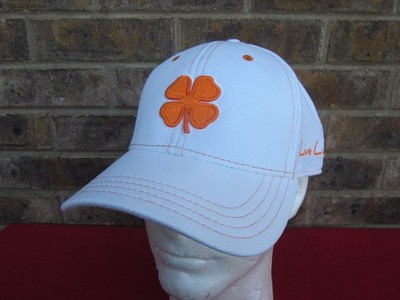 BLACK CLOVER Live Lucky Fitted Cap / Hat White / Orange L/XL NEW