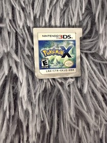 Nintendo 3DS Console Cosmo Black w/ Charger, No Stylus. Pokemon X.