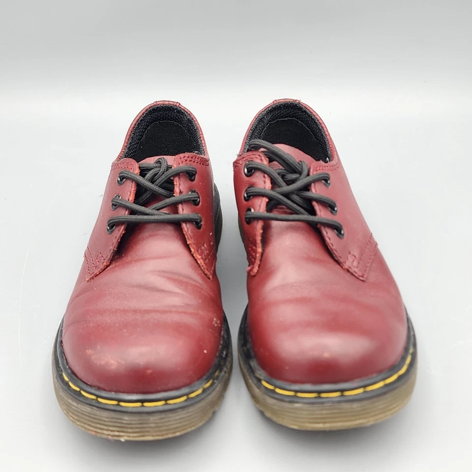 Dr Martens Everley Little Kids Girls Boys Smooth Black Leather Soft Toe Shoes 11 - Image 3 of 4