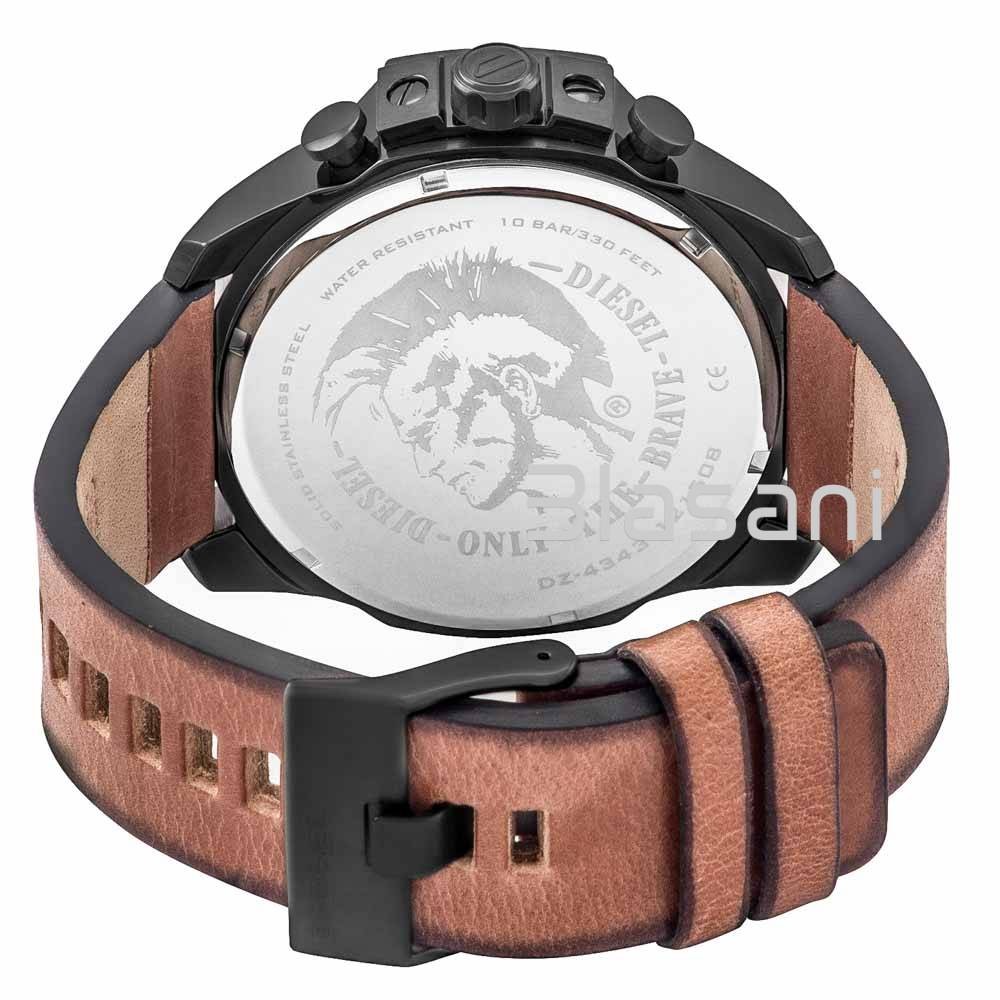 Diesel DZ4343 Mega Chief Men's Black Dial Brown Leather Quartz
