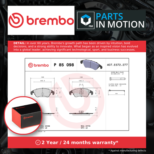 Brake Pads Set fits AUDI SQ5 8RB 3.0 Front 13 to 17 Brembo 4GD698151 ...
