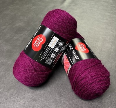 Red Heart Super Saver Mulberry 7 Oz Each Skein Pack of 2