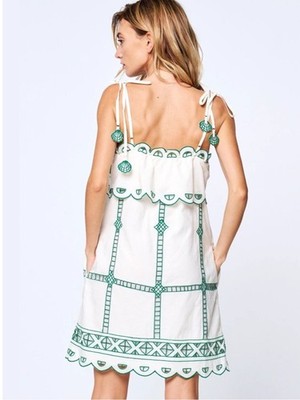 NWT Ciebon Lyndon Green Embroidered Mini Dress Sz M White | eBay NWT Ciebon Lyndon Green Embroidered Mini Dress Sz M White | eBay