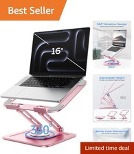Compact and Durable Laptop Stand with 360  Rotation for Enhanced Productivity