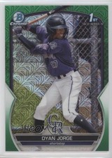 2023 Bowman Chrome Prospects Mega Box Green Mojo Refractor 34/99 Dyan Jorge 03j5