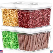 DWËLLZA 4-Piece Airtight Food Storage Container Set - Clear BPA-Free Canisters