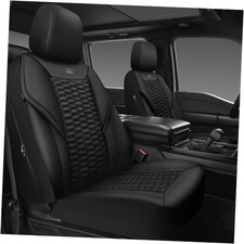 3D Foam Mesh Leather Car Seat Covers Front Two Front All Black Mesh Leather