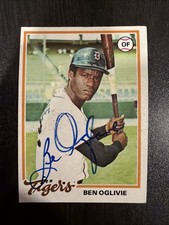 BEN OGLIVIE 1978 TOPPS AUTOGRAPHED SIGNED AUTO BASEBALL CARD WU