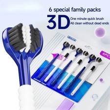 3d Manual Toothbrush 6pcs Three Sided U-shaped Soft Toothbrush for Comprehensive