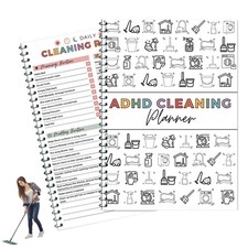 ADHD Cleaning Planner Editable Organizing Schedule Notebook Adults Chore Chart