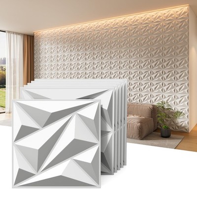 INMOZATA 3D Wall Panels, 33 Pack 12 x 12 Inch Decorative Wall Panels PVC Acce...