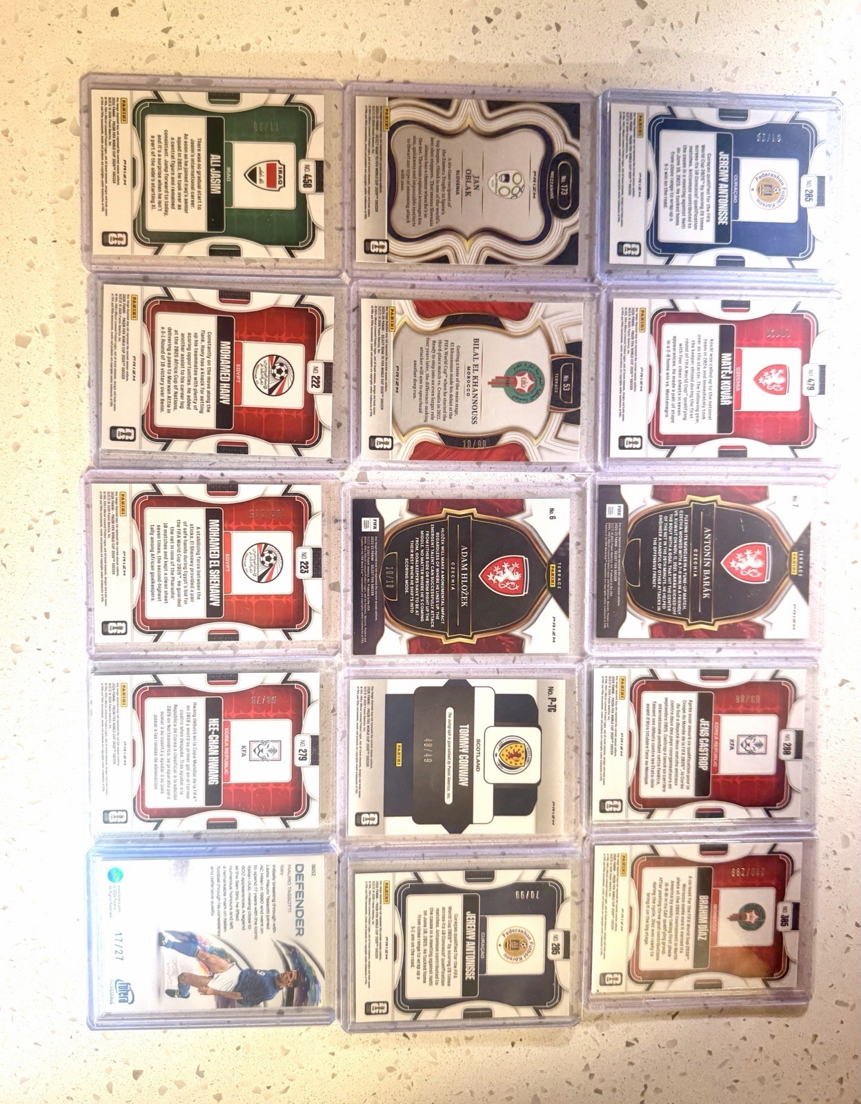International Soccer 15 Card Lot Auto RC Numbered Prizm Select Oblak Brahim Diaz view 2