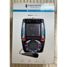Singing Machine Agua SML605BK Karaoke System Bluetooth Water Lights Black NEW