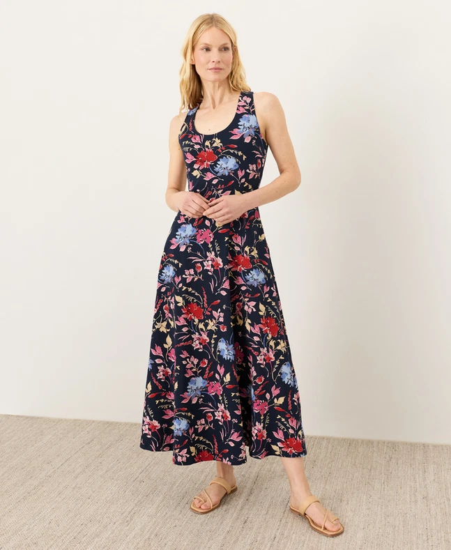 floral sleeveless long dress Too Good To Miss Black Floral Lace Sleeveless Maxi Dress main image 1