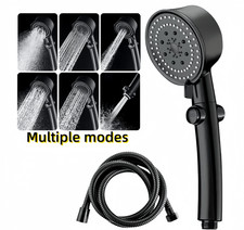 5 Mode Function Shower Head Chrome Anti-limescale Handset with 1.5M Hose pipe uk