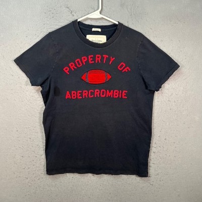 Abercrombie & Fitch Mens Size Large Muscle Fit T-Shirt Property Of Football Y2K
