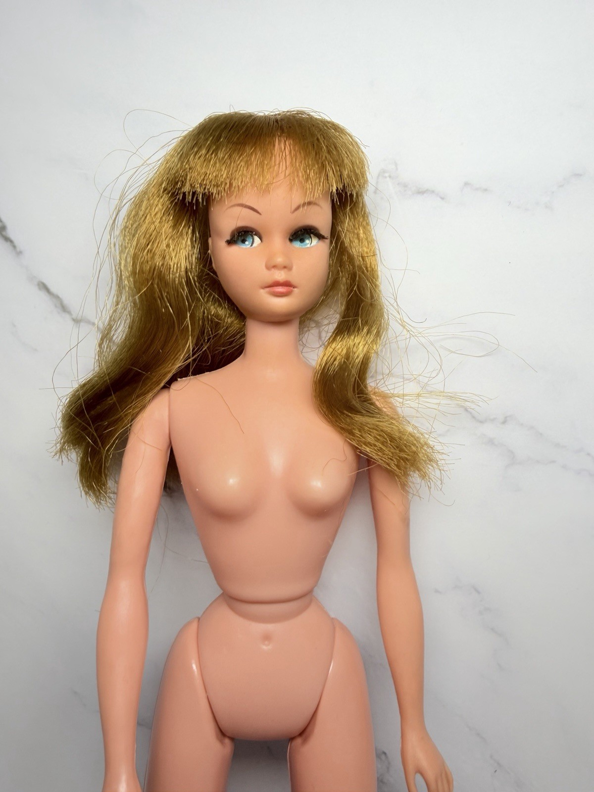 Vintage M&S Shillman Doll Rooted Eyelashes Blue Eyes Redhead Ginger Barbie Clone