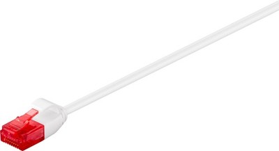 CAT 6 Netzwerkkabel, U/UTP, slim, weiß - Länge: 3,0 m