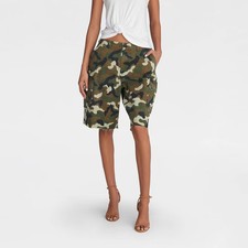 KBB by KAHLANA Women's Mid-Rise 'The Cargo Shorts' - Green Camo M