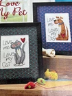 Love Me Love My Pet Counted Cross Stitch Pattern Cat Dog Magazine Pages