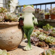 Divertente per Mini Rana Resina per Piccole Piante Giardino Esterno Balcone Decorazione