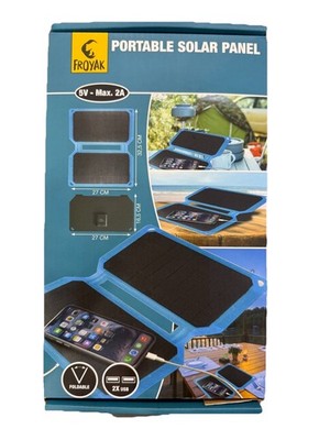 FROYAK - Tragbares 10W USB Solarpanel Solar 2A Ladegerät 5V Smartphone Handy