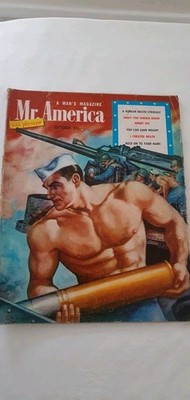 MR AMERICA RARE MAGAZINE OCTOBER 1952 VINTAGE Reg Park bodybuilding joe weider