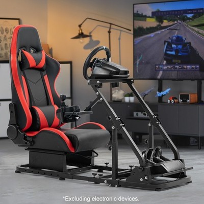 Marada Racing Simulator Cockpit Mit Rotem Sitz Verstellbarer Passform Für G923