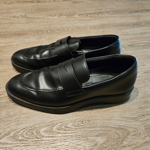 Wolf & Shepherd Closer Penny Loafers Black Calfskin Leather Men’s Size 10
