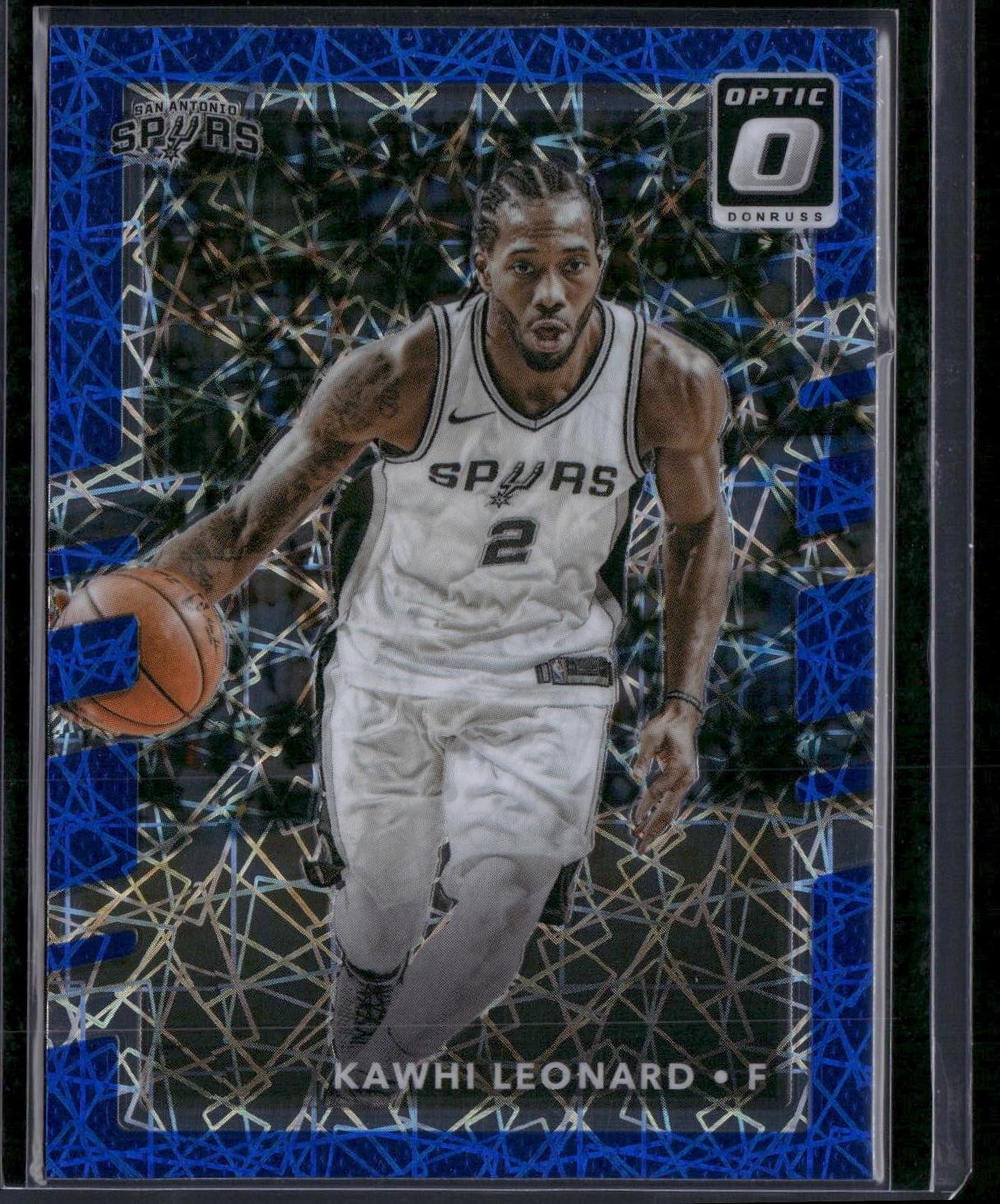 2017-18 Donruss Optic #134 Kawhi Leonard Blue Velocity