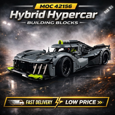 MOC 42156 9X8 24H Le Mans Hybrid Hypercar Bausteine Technik 1775 Teile