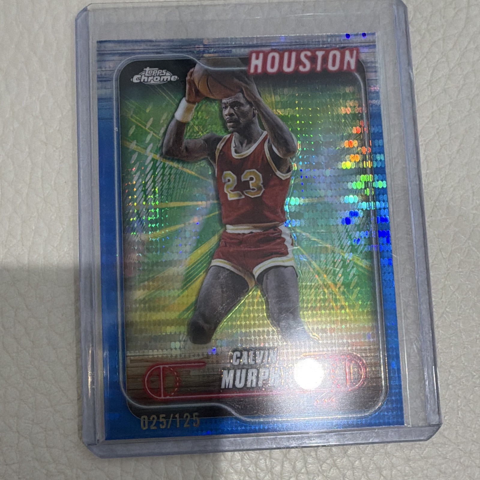 2024-25 Topps Chrome Calvin Murphy #142 Blue Sonar Refractor /125