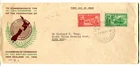 New Zealand 1936 Chambers of Commerce ½d. + 1d. used on illustrated f.d.c. to HK