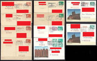 DDR 10 Ganzsachen gelaufen Rundstempel Lot ( 7 ) lesen