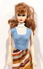 vintage 1993 Red Haired BARBIE Doll w/70s BEST BUY Blue & Brown Outfit #9622