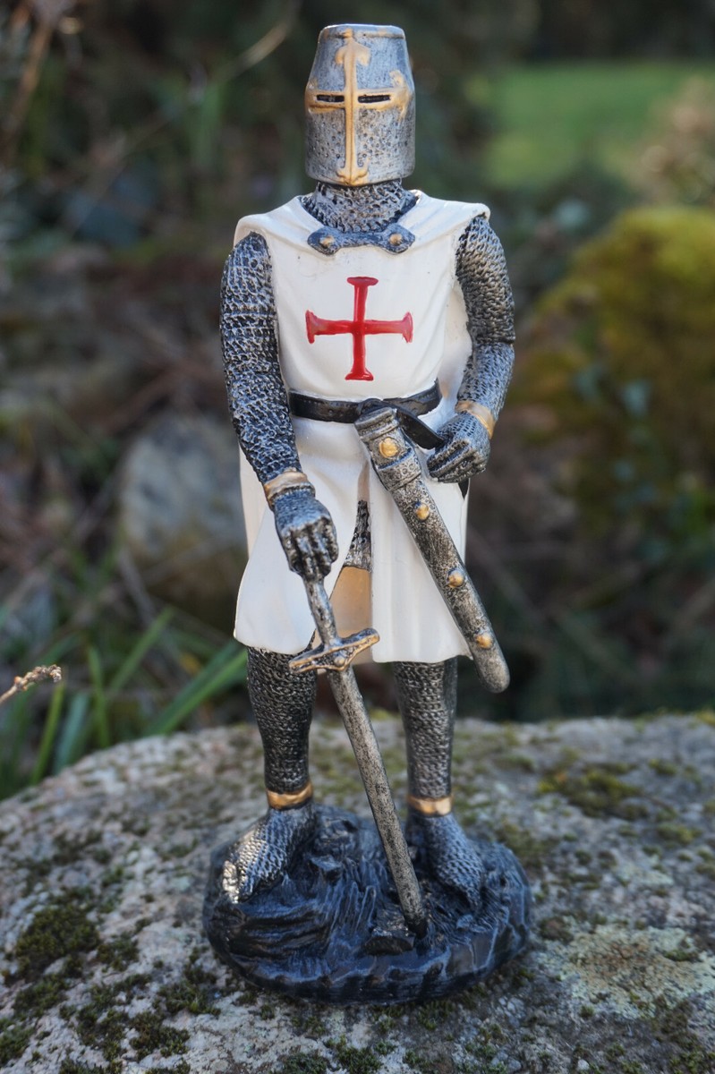 Figurine Chevalier Templier Korchagin Studio - 75mm, Résine, Peinte à La Main