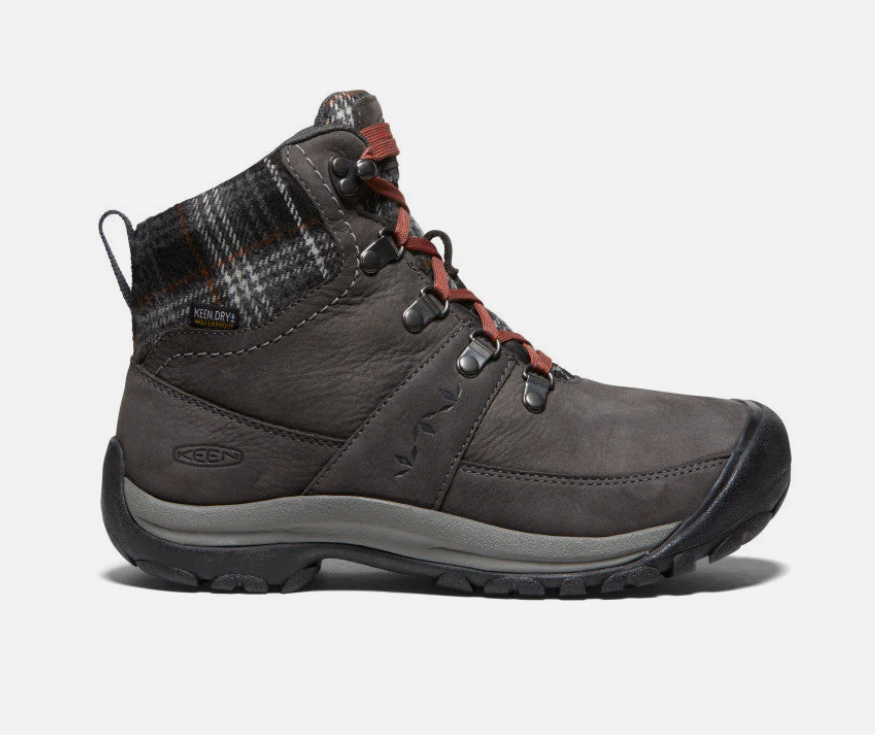 Stivali KEEN® donna 8 5 B Kaci III invernali medi impermeabili in magnete nero a quadri