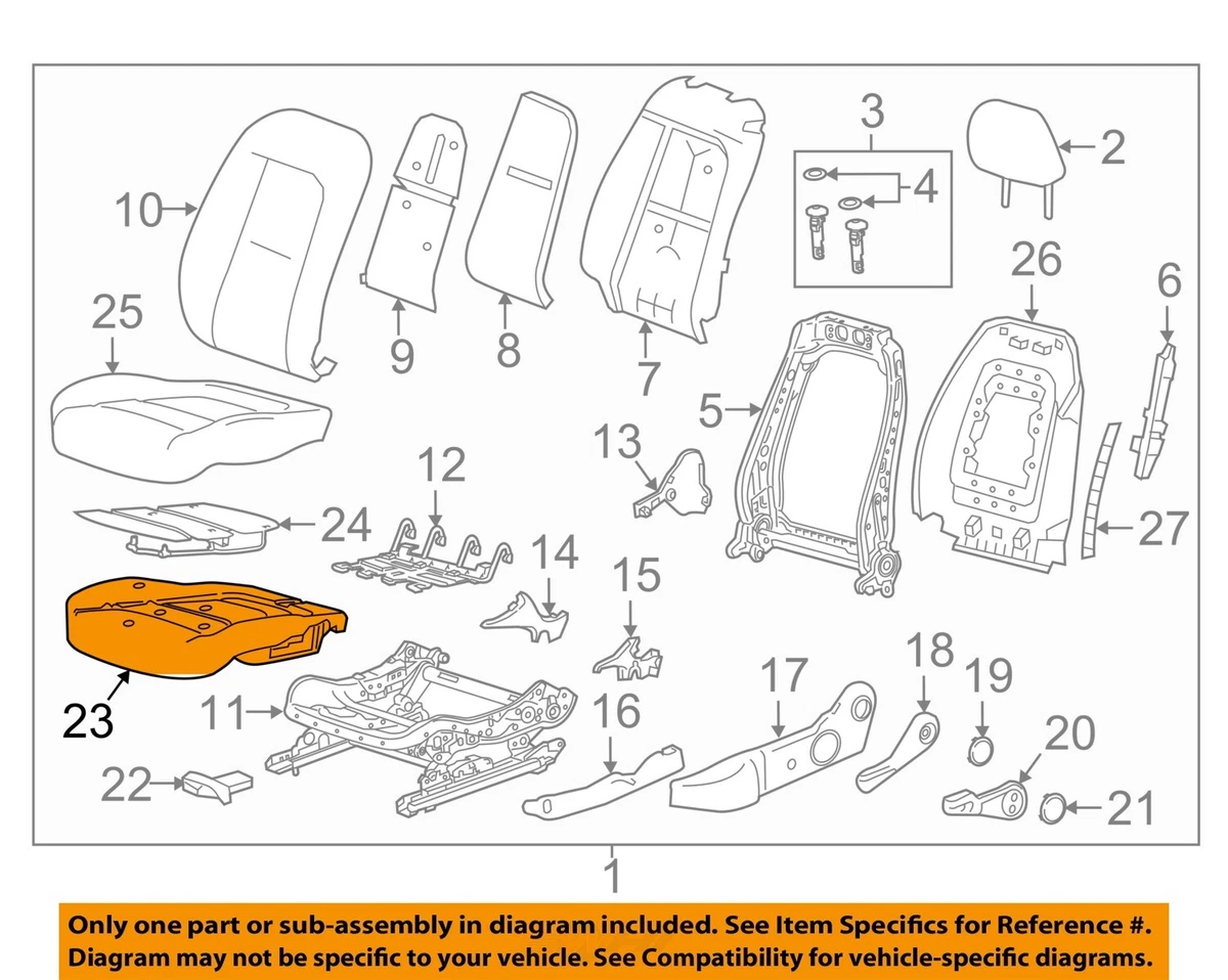 Chevrolet GM OEM Seat Cushion Pad 42643694 | eBay 