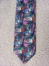 Jerry Garcia Tie Collectors Edition Abstract Necktie Blue 100% Silk Music Note