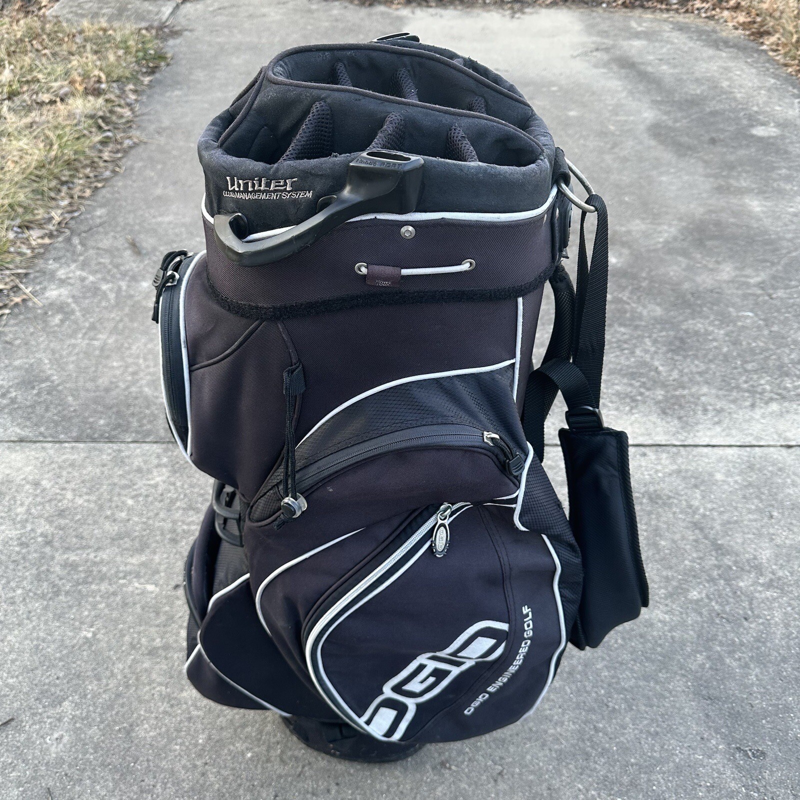 OGIO Uniter 15Way divider Club Management System Cart Golf Bag BLK/WHT