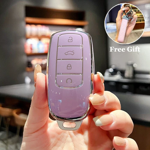 TPU Car Remote Key Fob Case Fob Cover Holder For Chery Omoda 5 Tiggo 7Pro Pink - Bild 9 von 12