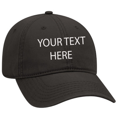 Black Dad cap Customized and personalized Embroidery with any text.
