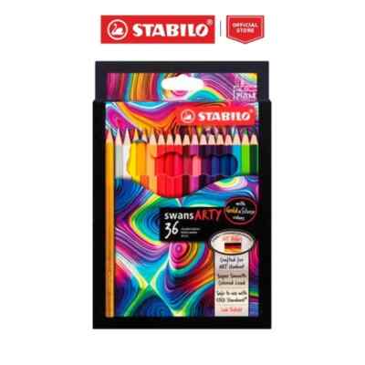 STABILO Swans ARTY Coloured Pencil Stationery For Children 12 24 36 48 (2 pack)