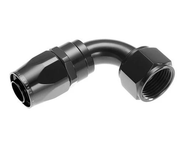 AN-06 90 Degree Swivel-Seal Female Aluminium Hose End - Black - 1090-06-2