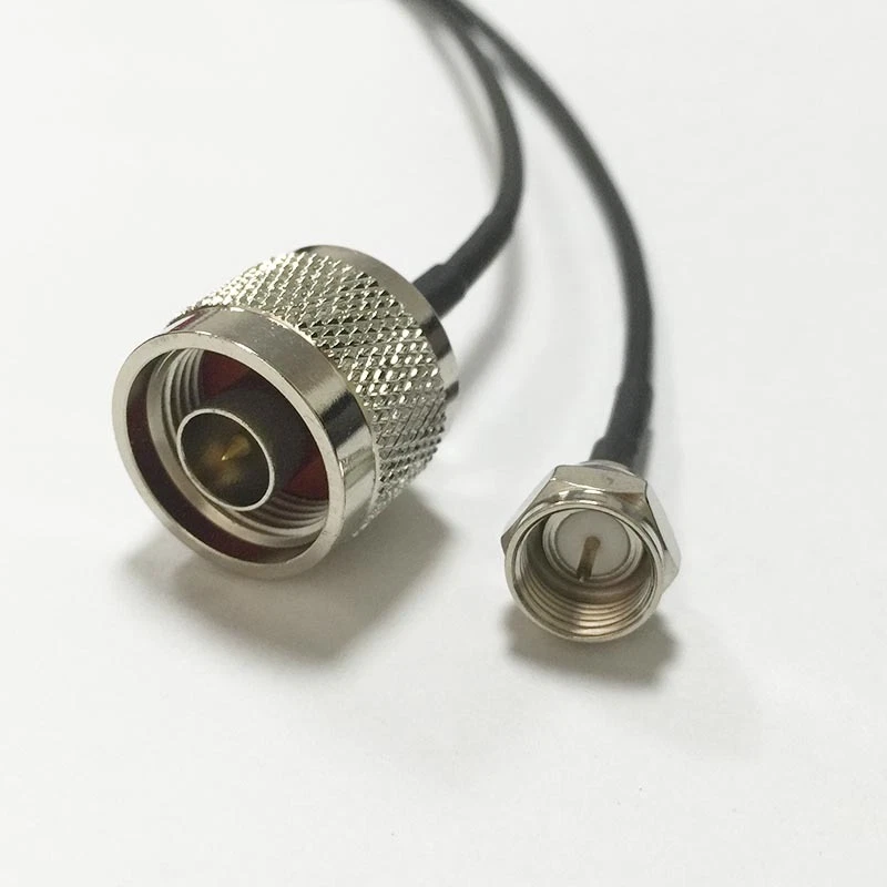 F Male Plug to N Male RF Coax Connector Adapter Cable RG174 20cm 8inch NEW - Image 4 of 4