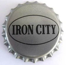 IRON CITY Beer unused silver CROWN, Bottle Cap, Pittsburgh Brewing, PENNSYLVANIA