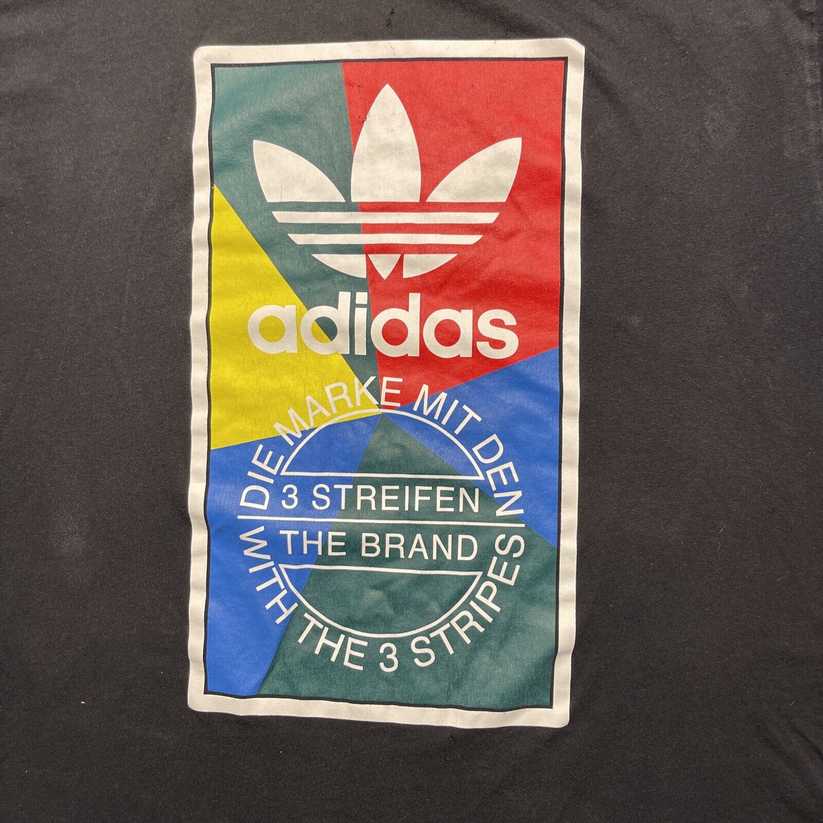 Frágil Despertar columpio ADIDAS Die Market Mit Den 3 Streifen The Brand With Three Stripes Shirt  Black L | eBay